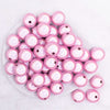 top view of a pile of 20mm Pink Miracle Bubblegum Bead