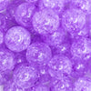 close up view of a pile of 20mm Purple Crackle Bubblegum Beads