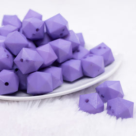 20mm Purple Cube Faceted Bubblegum Beads