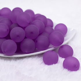 20mm Purple Frosted Bubblegum Beads