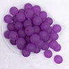 close up view of a pile of 20mm Purple Frosted Bubblegum Beads