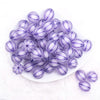 top view of a pile of 20mm Purple Frosted Pumpkin Shaped Bubblegum Bead