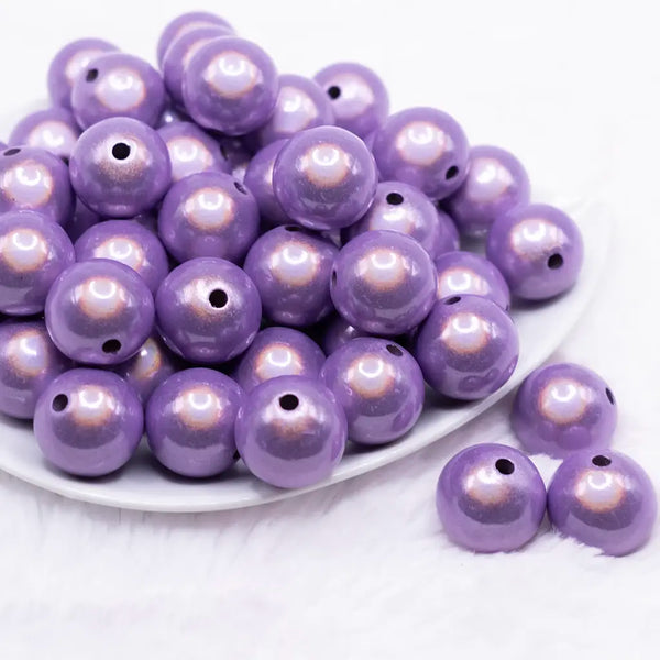 front view of a pile of 20mm Purple Miracle Bubblegum Bead