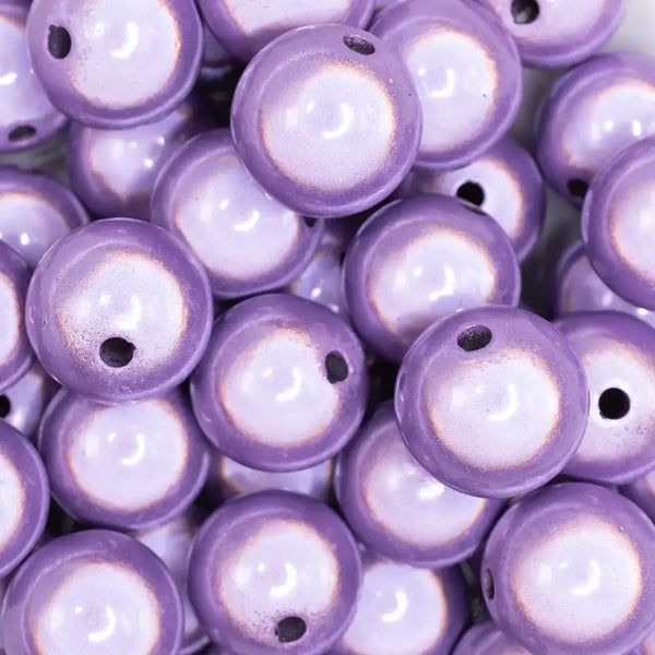 top view of a pile of 20mm Purple Miracle Bubblegum Bead
