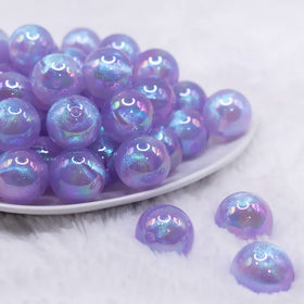 20mm Purple Opalescence Bubblegum Bead