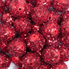 close up view of a pile of 20mm Red Sequin Confetti Bubblegum Beads