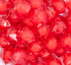 close up view of a pile of 20mm Red Transparent Cube with Middle Bubblegum Beads