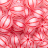 close up view of a pile of 20mm Red Frosted Pumpkin Shaped Bubblegum Bead