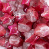 close up view of 20mm Red Wine Opal Star Shaped Acrylic Beads