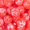 close up view of a pile of 20mm Red Heart Glitter Shimmer Bubblegum Bead
