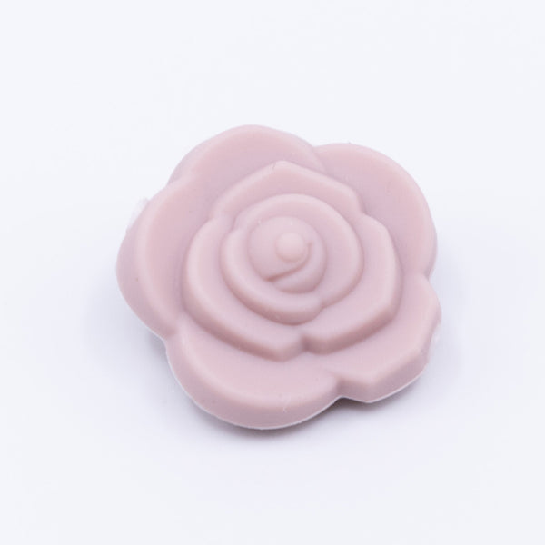 Rose pink 20mm Rose Silicone Focal Beads