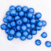 top view of a pile of 20mm Royal Blue Miracle Bubblegum Bead