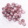 top view of a pile of 20mm Purple Illusion Glitter Bubblegum Bead