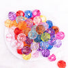 top view of a pile of 20mm Mixed Transparent Faceted Bubblegum Bead Mix