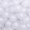 close up view of a pile of 20mm White Frosted Pumpkin Shaped Bubblegum Bead