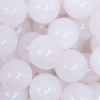 close up view of a pile of 20mm White Glitter Pearl Bubblegum Bead