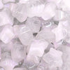 close up view of a pile of 20mm White Opal Star Shaped Acrylic Beads