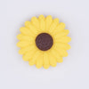top view of a yellow 20mm Silicone Daisy Focal Beads