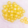 top view of a pile of 20mm Yellow Transparent Cube with Middle Bubblegum Beads
