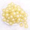 top view of a pile of 20mm Yellow Frosted Pumpkin Shaped Bubblegum Bead