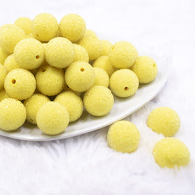 22mm Yellow Sugar Bubblegum Beads