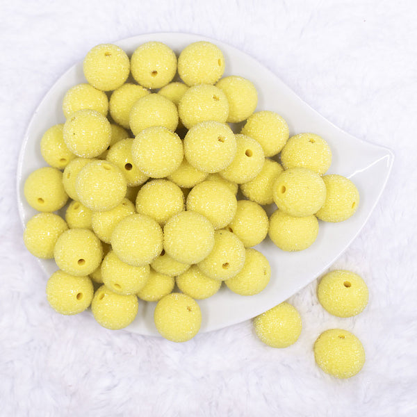 22mm Yellow Sugar Bubblegum Beads