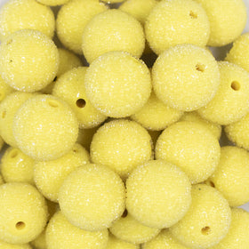 22mm Yellow Sugar Bubblegum Beads