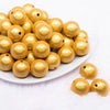front view of a pile of 20mm Yellow Miracle Bubblegum Bead