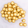 top view of a pile of 20mm Yellow Miracle Bubblegum Bead