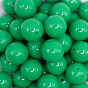 20mm Kelly Green Solid Bubblegum Beads