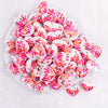 top view of a pile of 22mm I Love You Heart Shaped Acrylic Beads