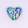 macro view of a pile of 23mm Blue Watercolor Heart Acrylic Bead