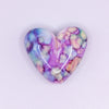 macro view of a pile of 23mm Purple Watercolor Heart Acrylic Bead