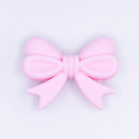 25mm Candy Pink Bow Knot silicone bead