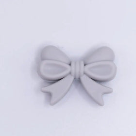 25mm Light Gray Bow Knot silicone bead