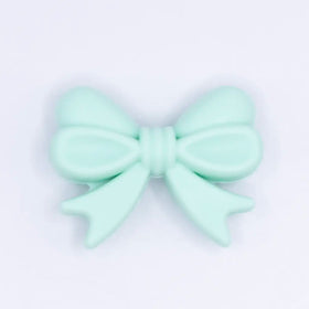 25mm Mint Green Bow Knot silicone bead