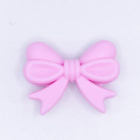 25mm Pink Bow Knot silicone bead