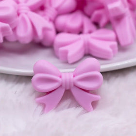 25mm Pink Bow Knot silicone bead