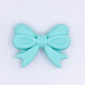 25mm Turquoise Bow Knot silicone bead