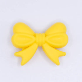 25mm Yellow Bow Knot silicone bead