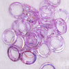 top view of a 36mm purple Acrylic Round Ring Beads Accessory