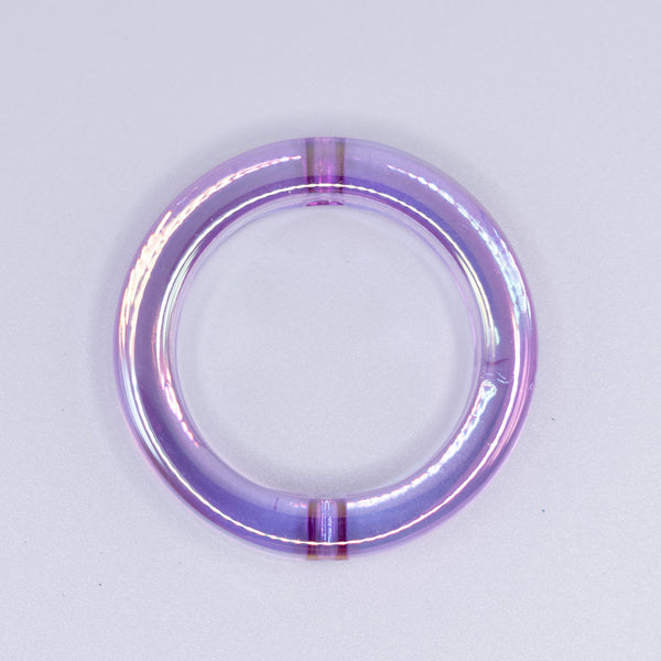 macro view of a 36mm purple Acrylic Round Ring Beads Accessory
