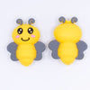 top view of a pile of 3D Bee silicone focal bead