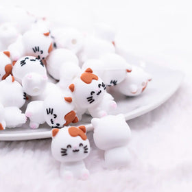 3D Cat silicone focal bead