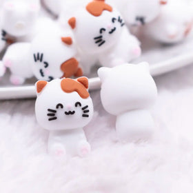 3D Cat silicone focal bead