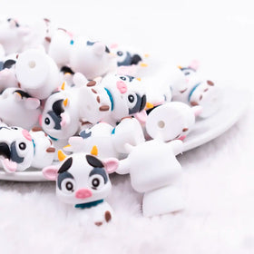 3D Cow silicone focal bead