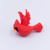 top view of a pile of 3D Red Cardinal Silicone Focal Bead Accessory