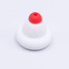 top view of a pile of 3D White Winter Hat silicone focal bead