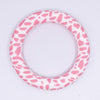 65mm Printed Design Round Ring Silicone Focal Beads Accessory