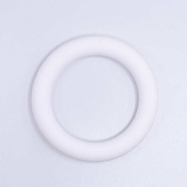 view of a white of 65mm Round Ring Silicone Focal Beads Accessory